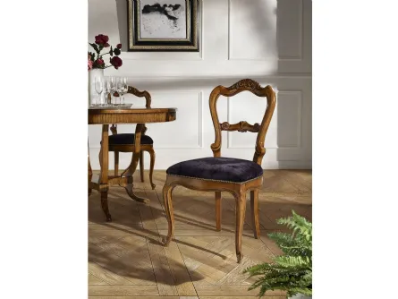 Sedia classica in legno con seduta imbottita Drim di Fratelli Raffagnini