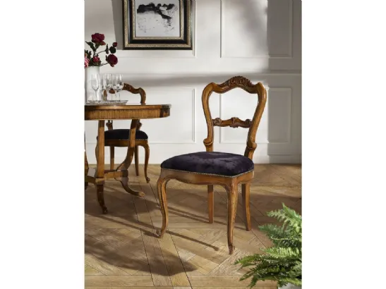 Sedia classica in legno con seduta imbottita Drim di Fratelli Raffagnini